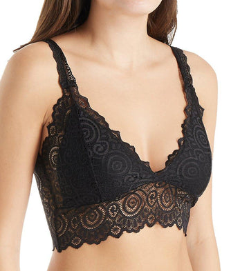 Lace V-Neck Bralette – Sheer Floral Lingerie Top for All-Day Comfort