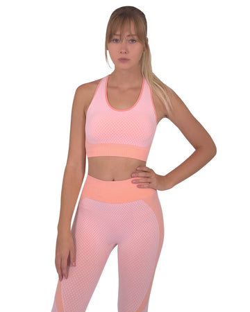 Signature Pink Seamless Sports Bra