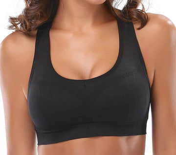 Black Racerback Sports Bra