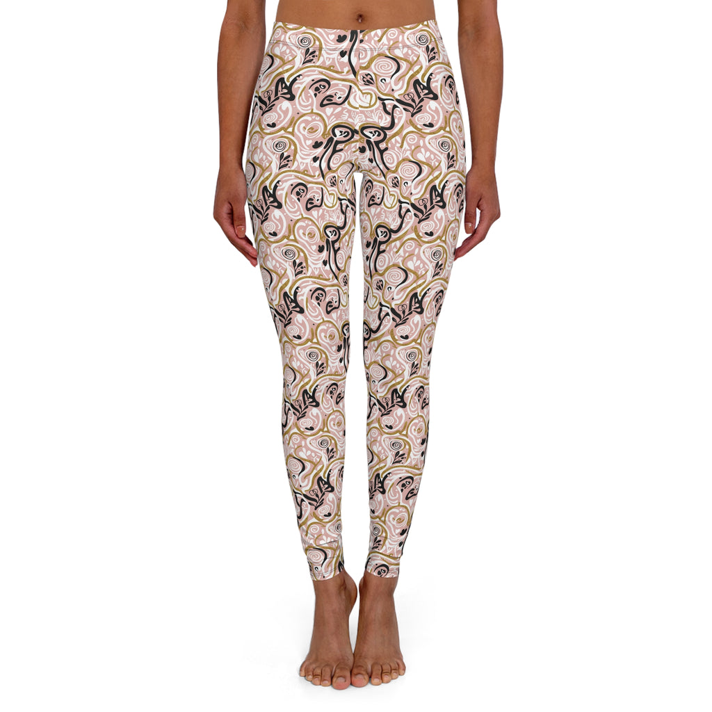 Celestial Blush Leggings — Women's Casual Spandex Leggings with Swageye Signature Print - January