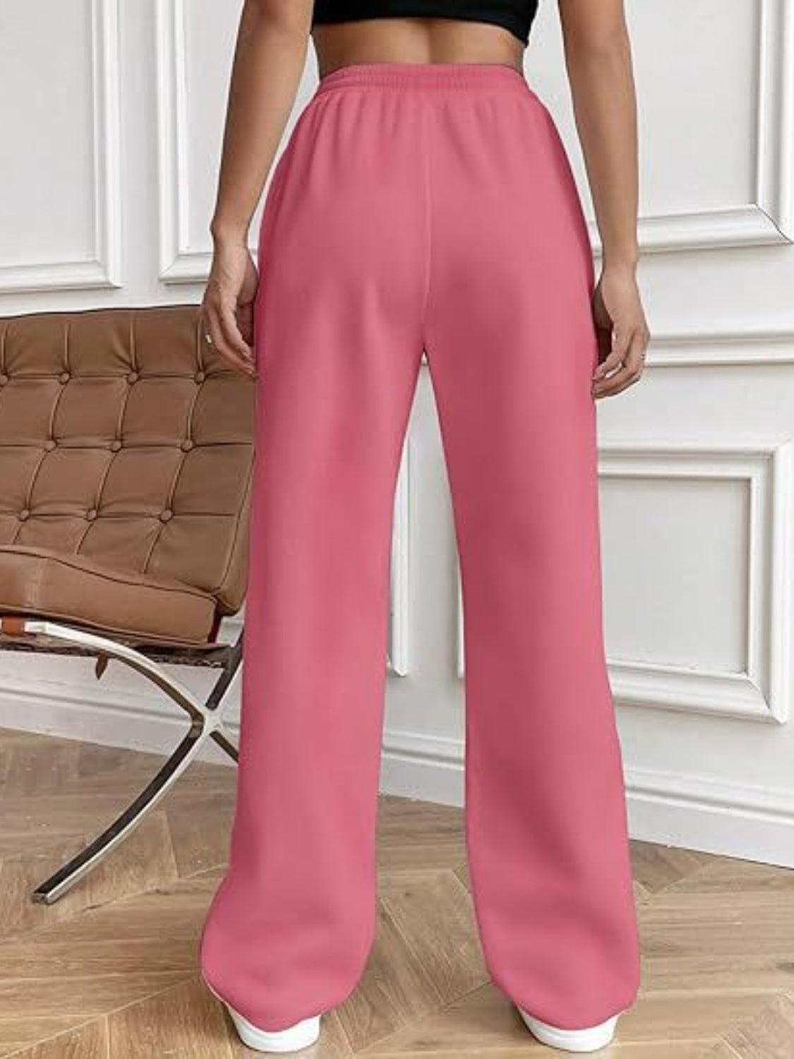 Drawstring Wide Leg Pants with Pockets – Casual Women’s Lounge & Travel Pants