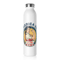 Red White Blue Water Bottle featuring Rosie the Riveter design, perfect for patriotic events and staying hydrated.