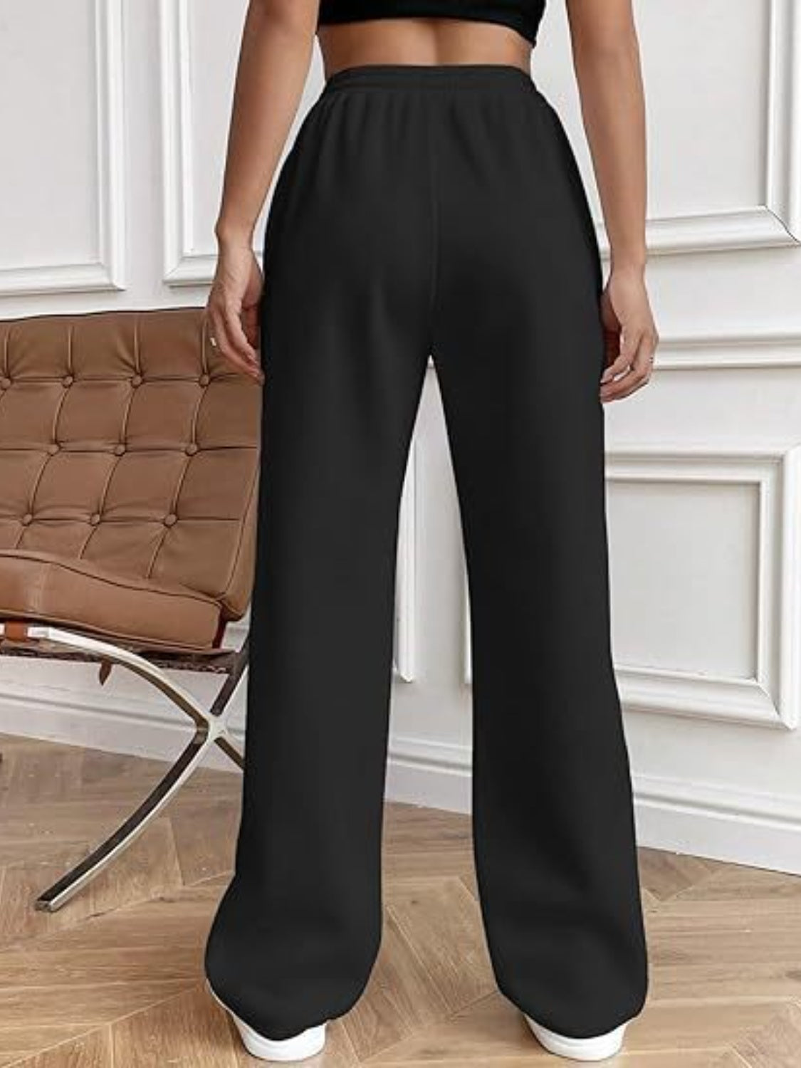 Drawstring Wide Leg Pants with Pockets – Casual Women’s Lounge & Travel Pants