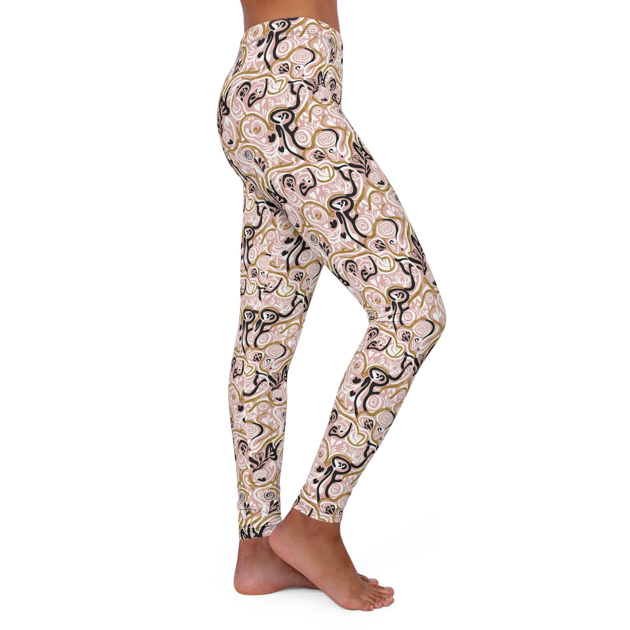 Celestial Blush Leggings — Women's Casual Spandex Leggings with Swageye Signature Print - January