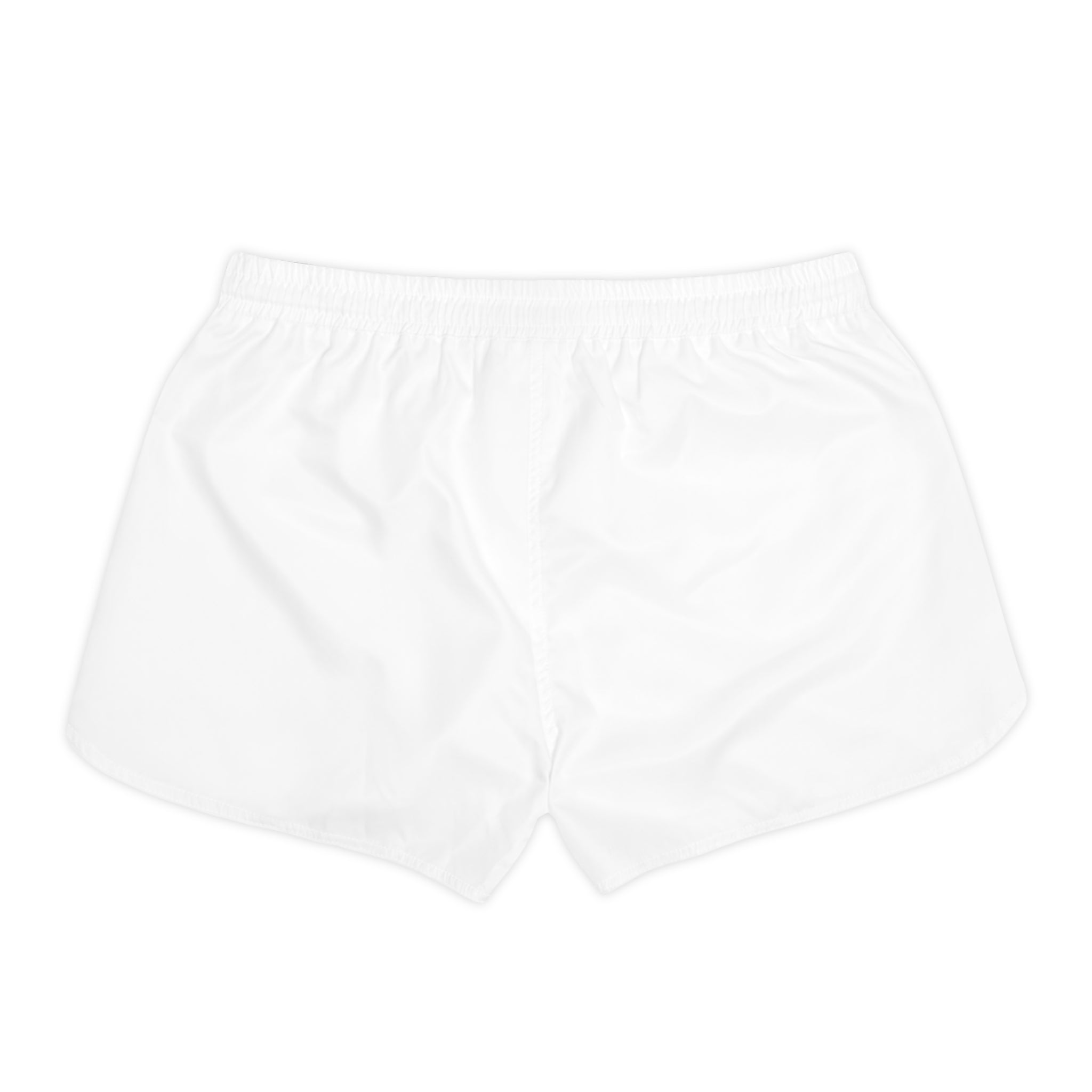 Back view of Patriotic 250 USA Anniversary Women's Casual Shorts in white with an elastic waistband.