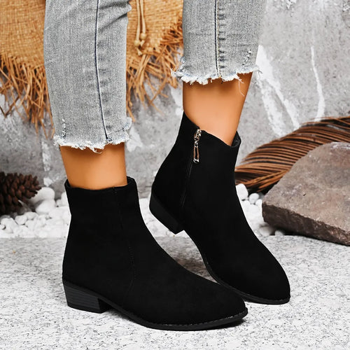 Block Heels Chelsea Boots featuring sleek black design, perfect for stylish everyday wear and confident strutting.