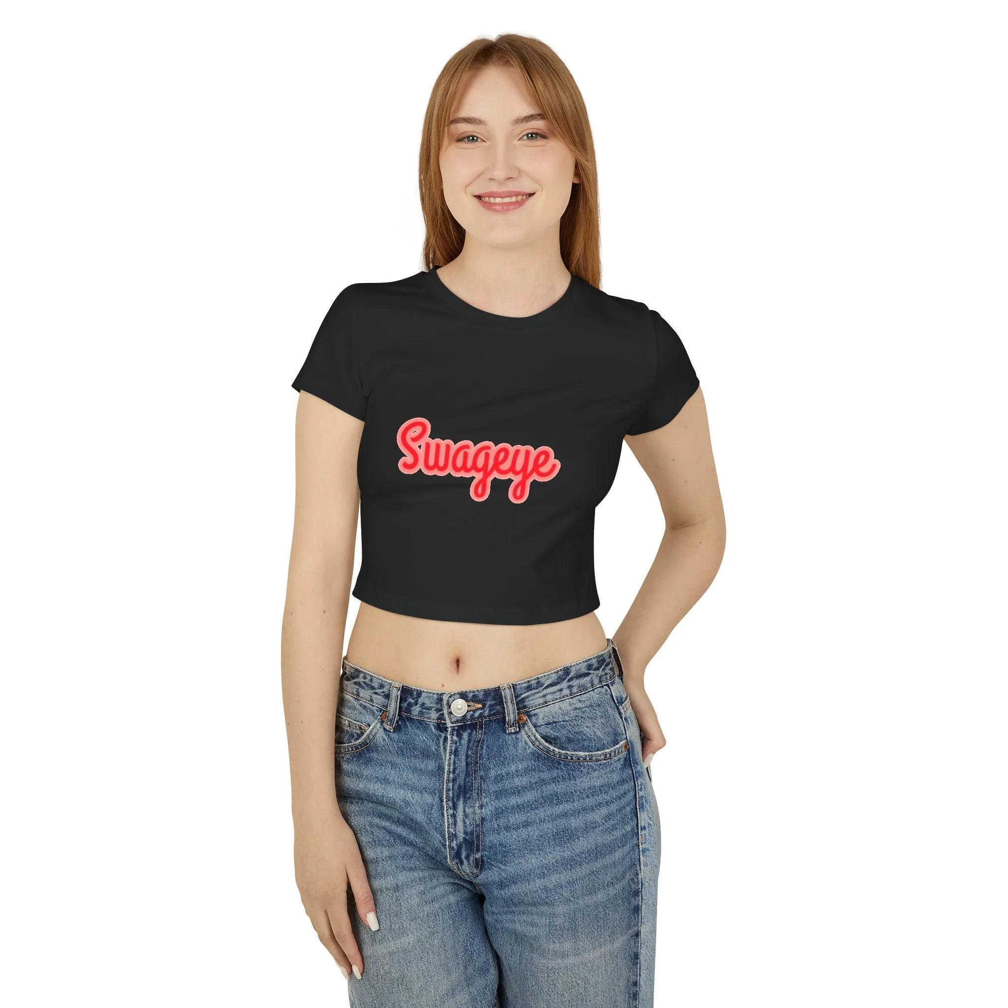 Swageye Baby Tee - Trendy Cropped T-Shirt for Casual Outings & Parties