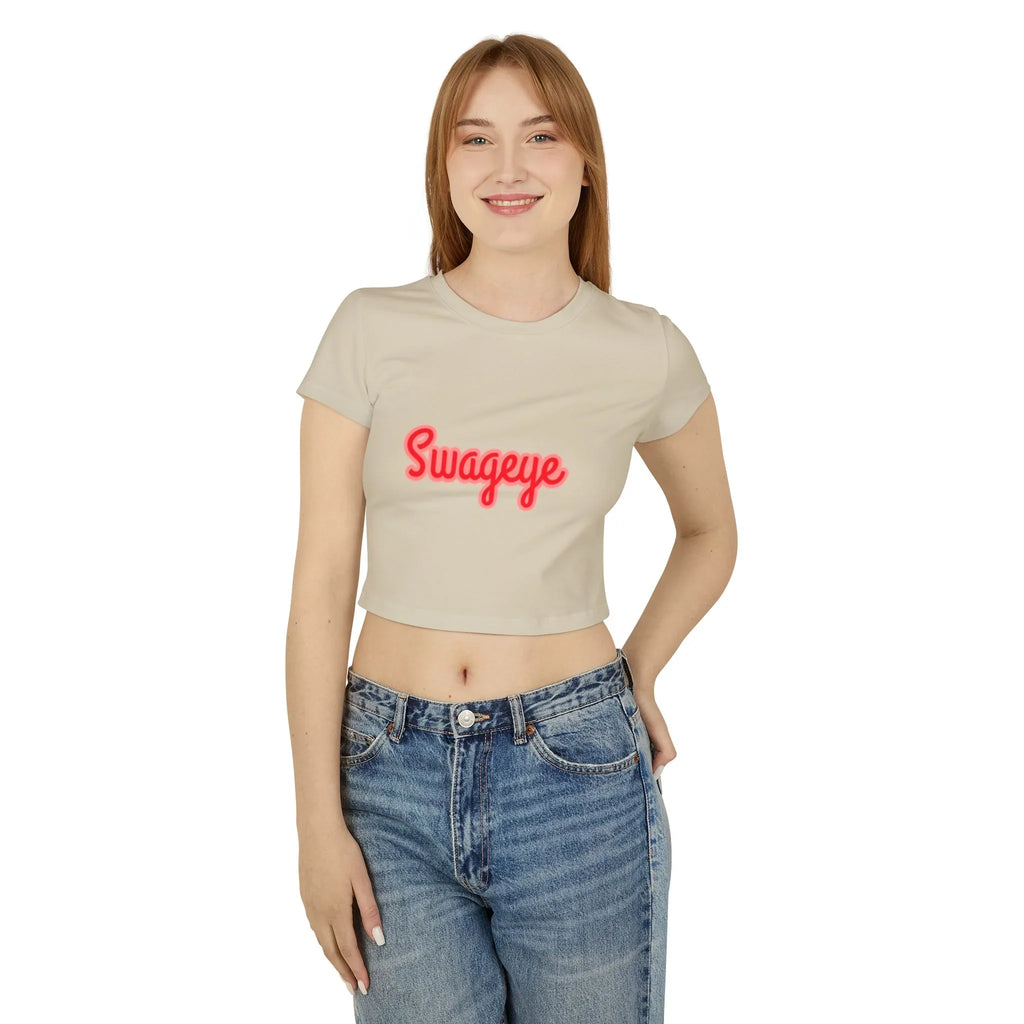 Swageye Baby Tee - Trendy Cropped T-Shirt for Casual Outings & Parties