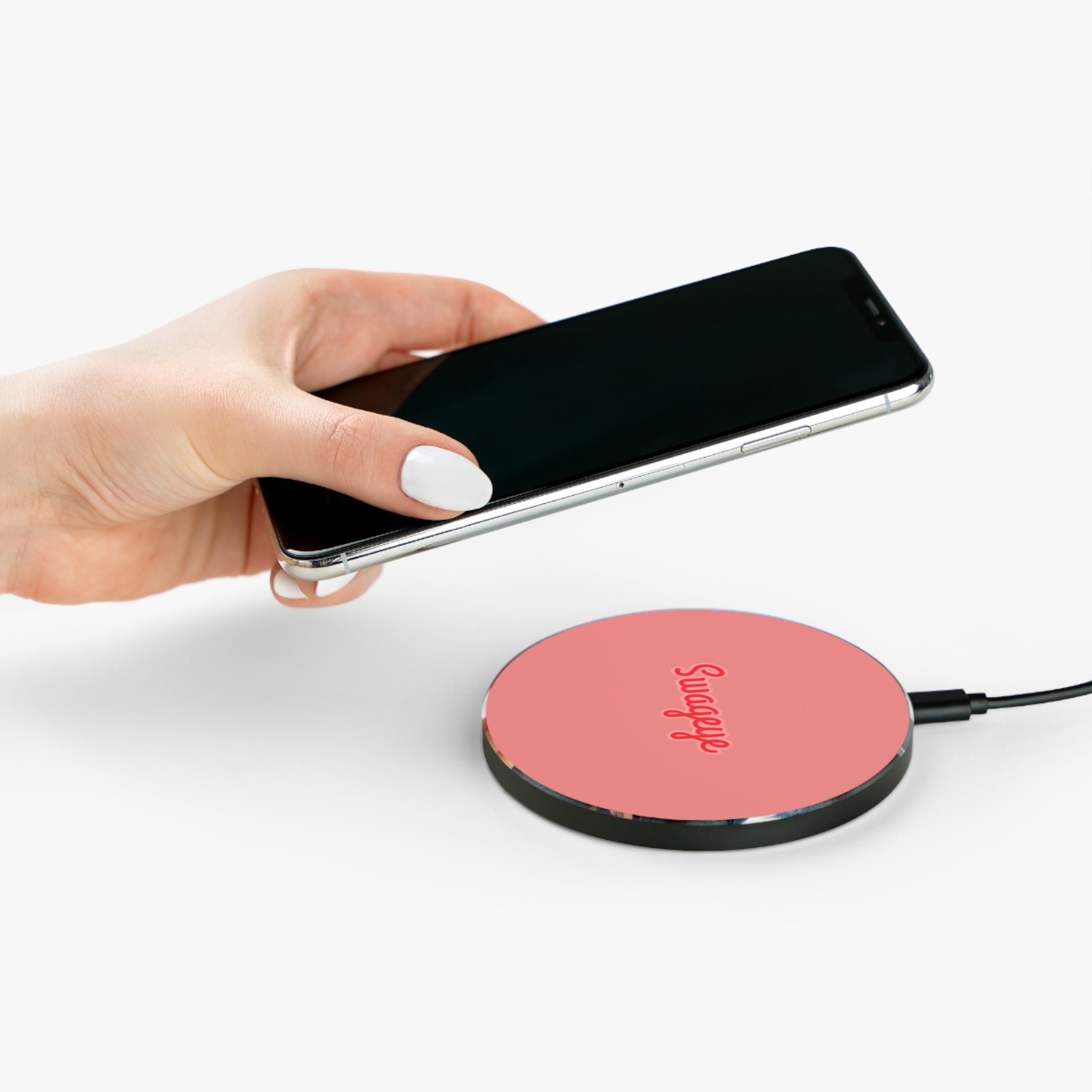 Swageye Chic Wireless Charger - Modern Swageye Design, Tech Gift, Desk Accessory, Home Gadget, College Essentials