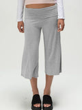 Wide Leg Capris in grey, offering comfort and style for daily wear, perfect for errands or relaxing at home.