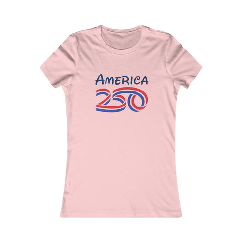 America 250 Womens Tee Pink