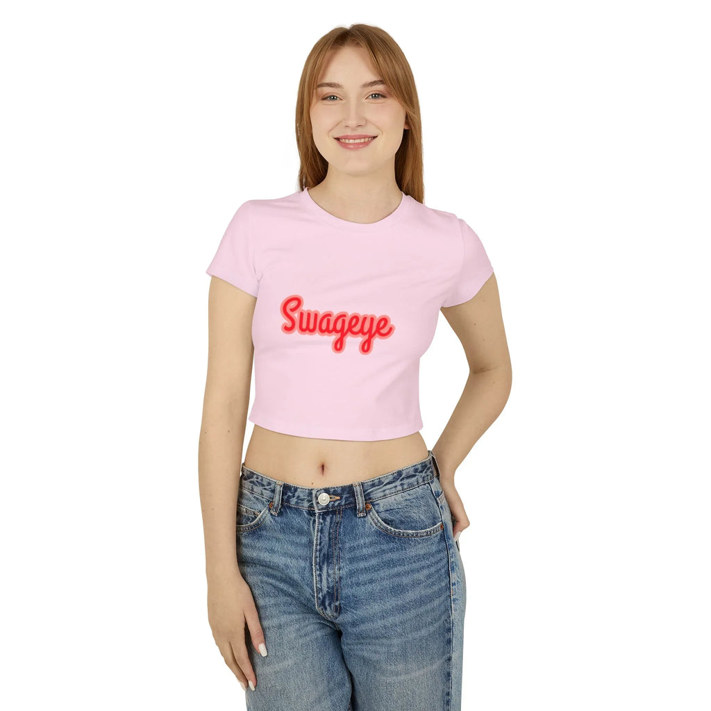 Swageye Baby Tee - Trendy Cropped T-Shirt for Casual Outings & Parties