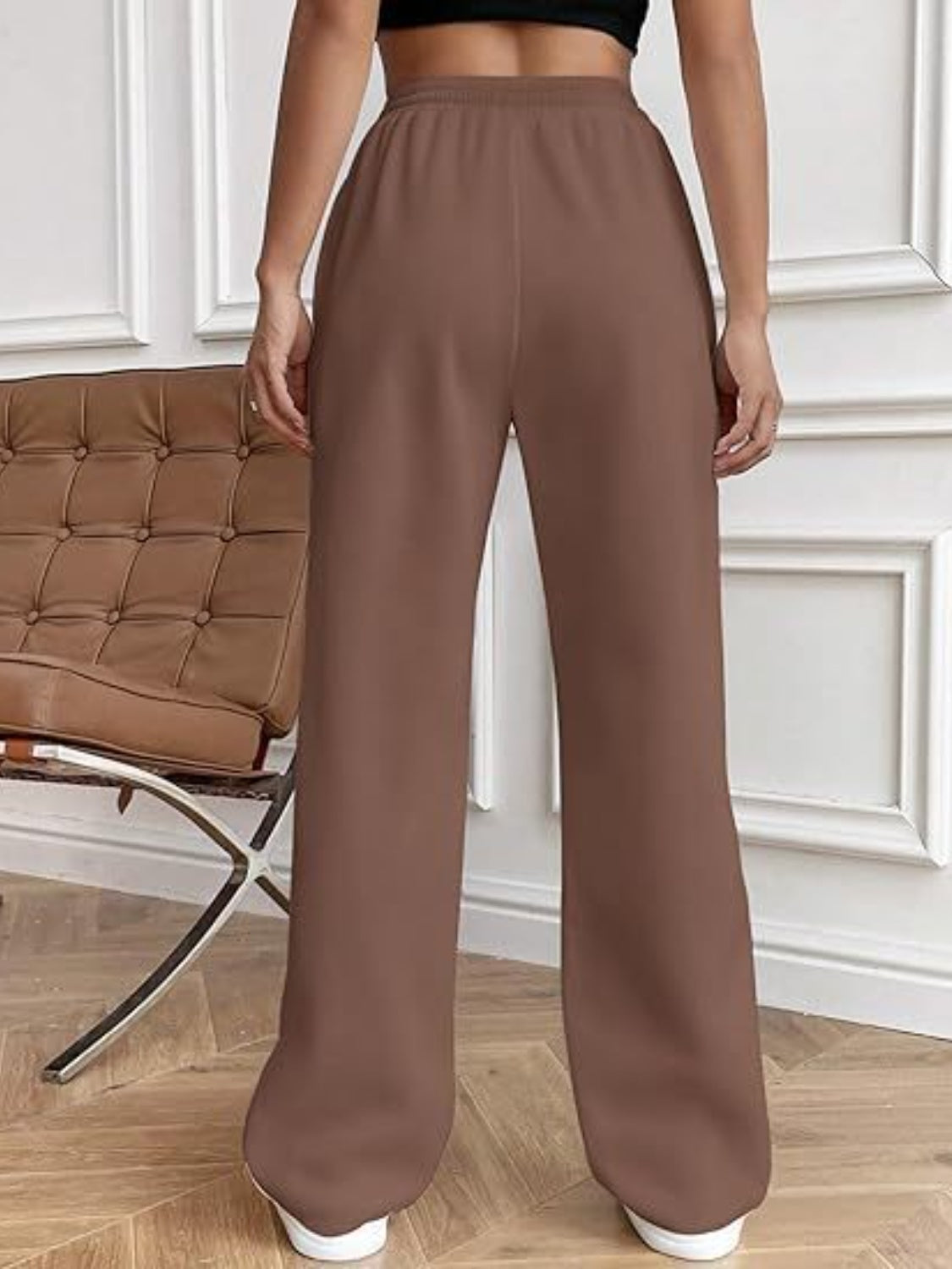 Drawstring Wide Leg Pants with Pockets – Casual Women’s Lounge & Travel Pants