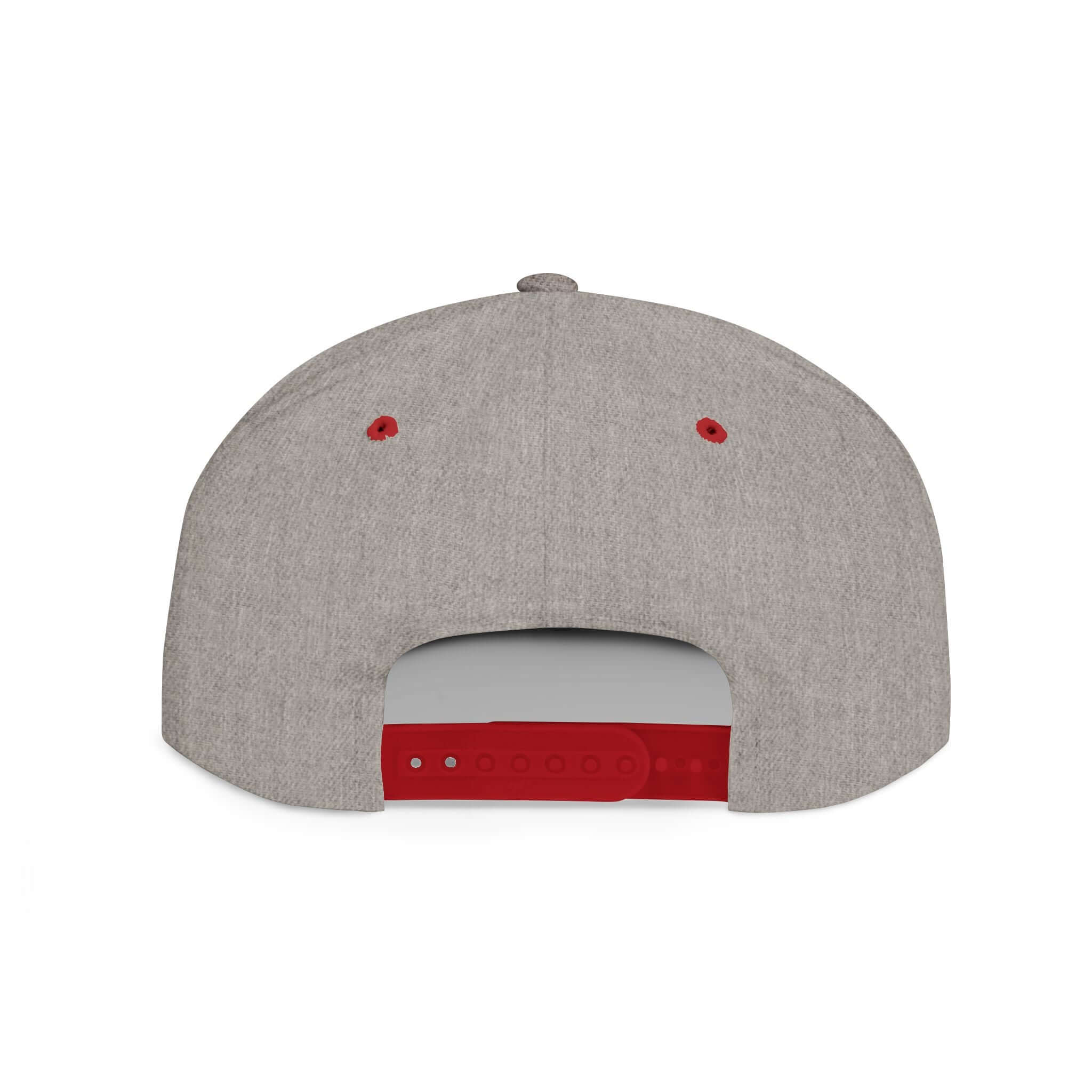 Back view of the America 250th Anniversary Hat showing snapback closure and heather gray fabric.