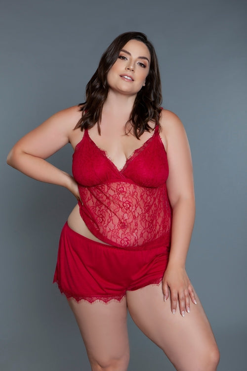 Lace Cami & Shorts Pajama Set – Elegant Loungewear for Women, Soft & Comfortable Sleepwear