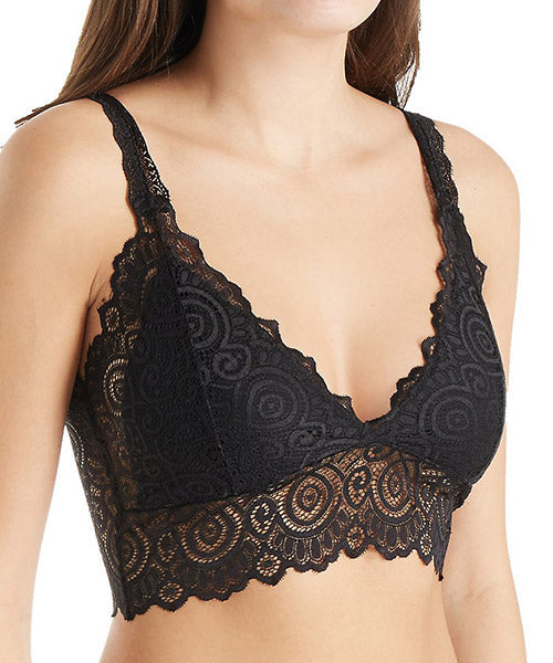 Lace V-Neck Bralette – Sheer Floral Lingerie Top for All-Day Comfort