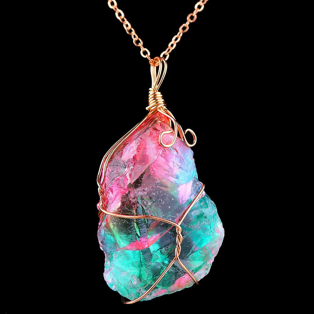Colorful Fashion Irregular Rainbow Stone Natural