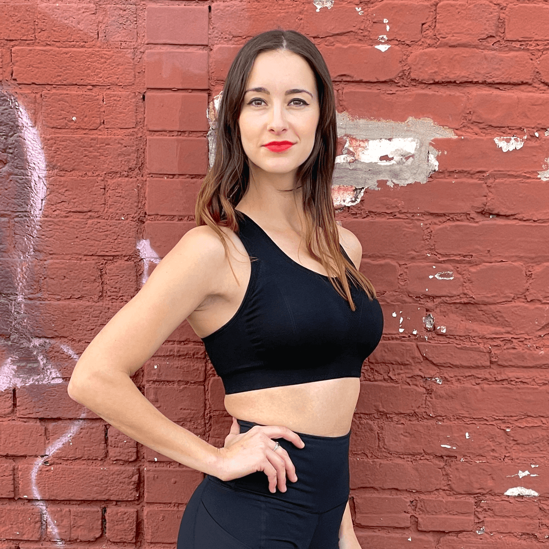 Black Racerback Sports Bra