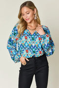 Women's Floral Blouse - Swageye Electric Bloom featuring vibrant colors and stylish design, perfect for trendy outfits.